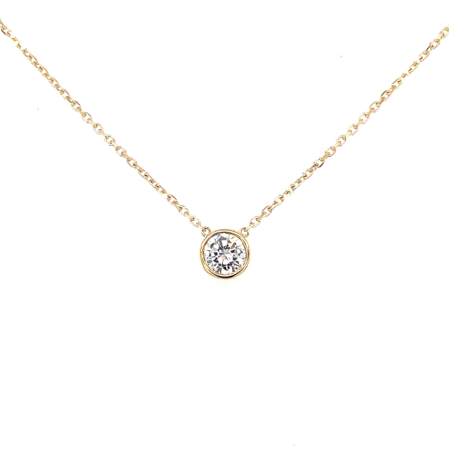 Round Brilliant Cut Diamond Rub Over Style Pendant - 0.40cts Gardiner Brothers