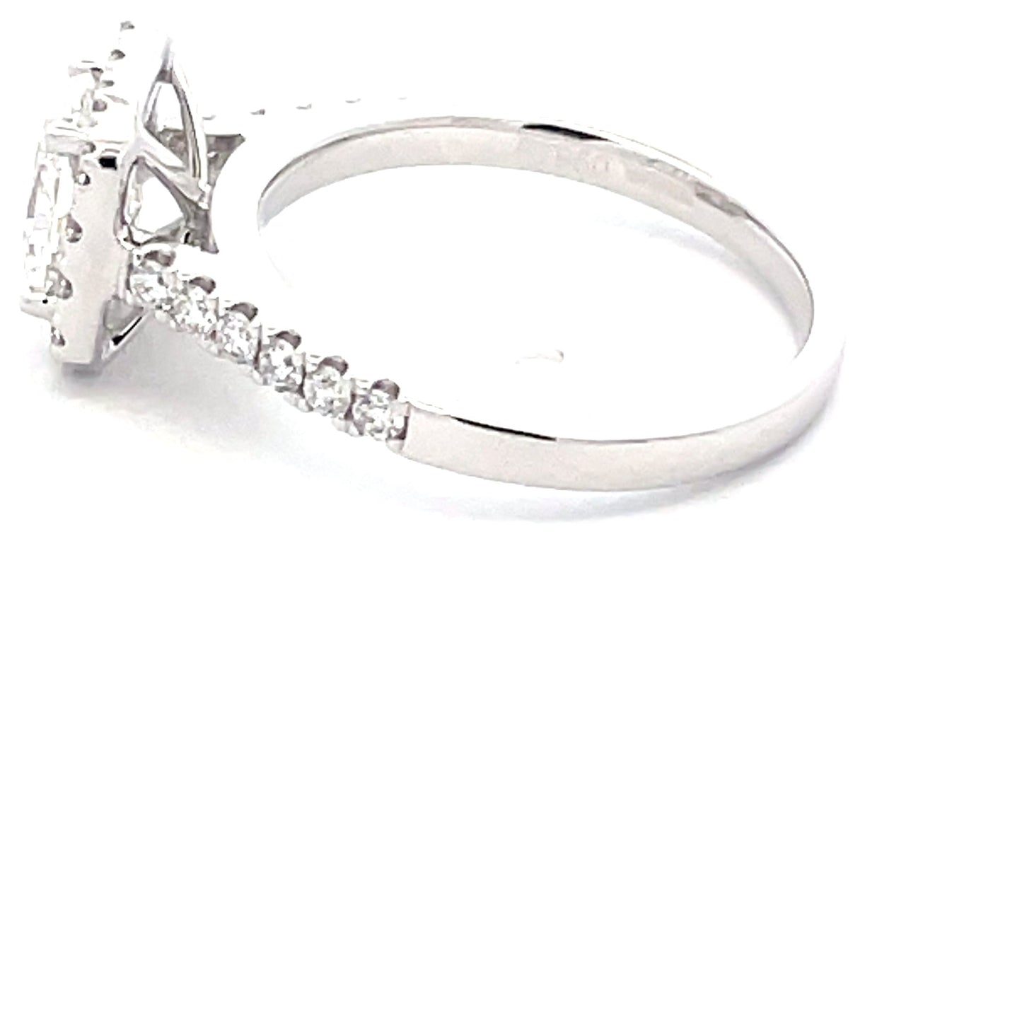 Radiant Cut Diamond Halo Cluster Style Ring - 1.37cts Gardiner Brothers