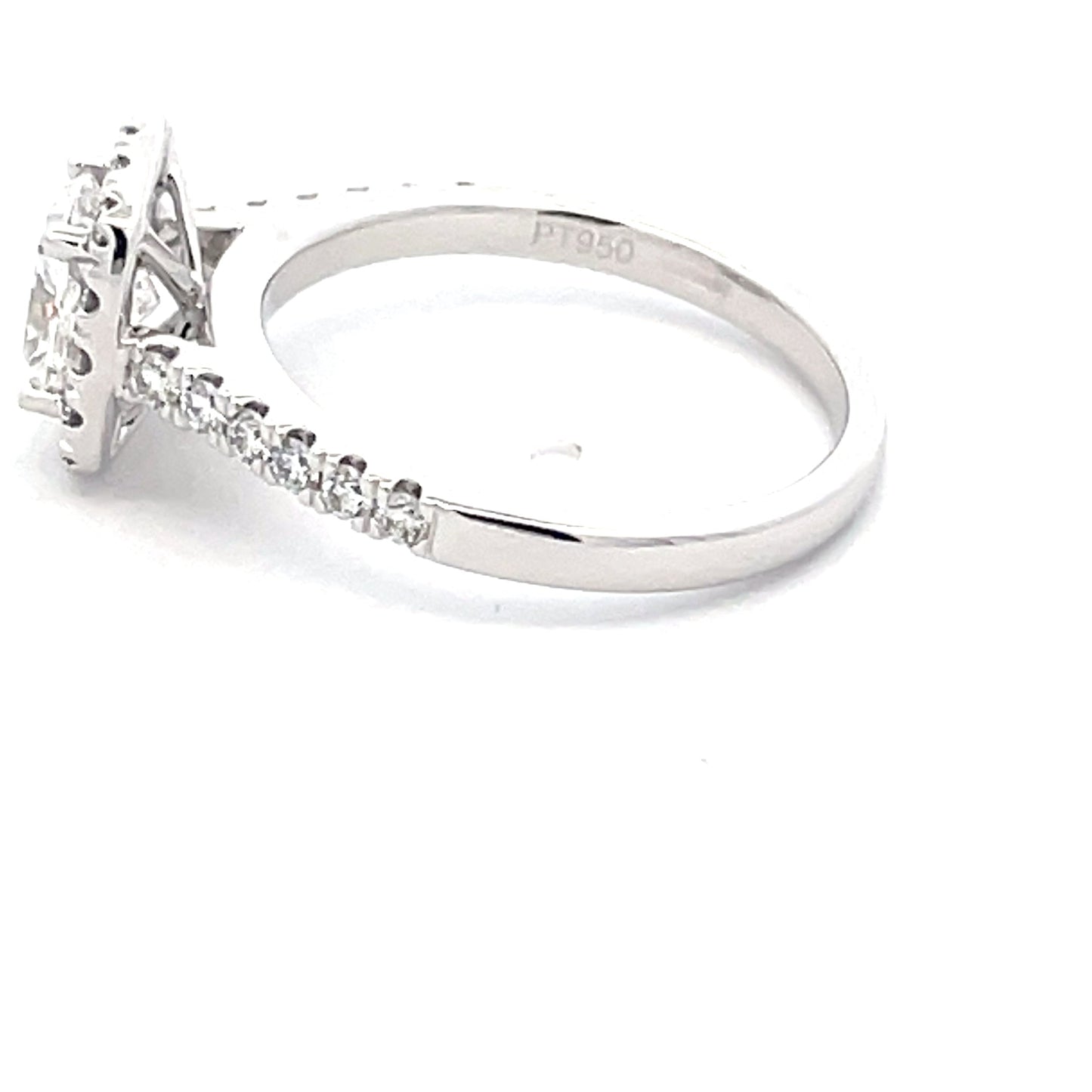 Cushion Shaped Diamond Halo Cluster Style Ring - 1.39cts Gardiner Brothers