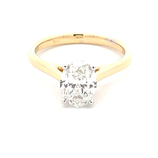 Oval Shaped Diamond Solitaire Ring - 1.51cts  Gardiner Brothers