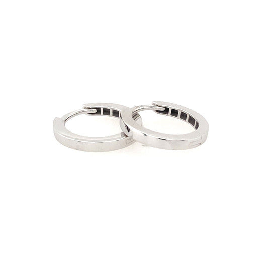 White Gold Huggie Style Earrings  Gardiner Brothers