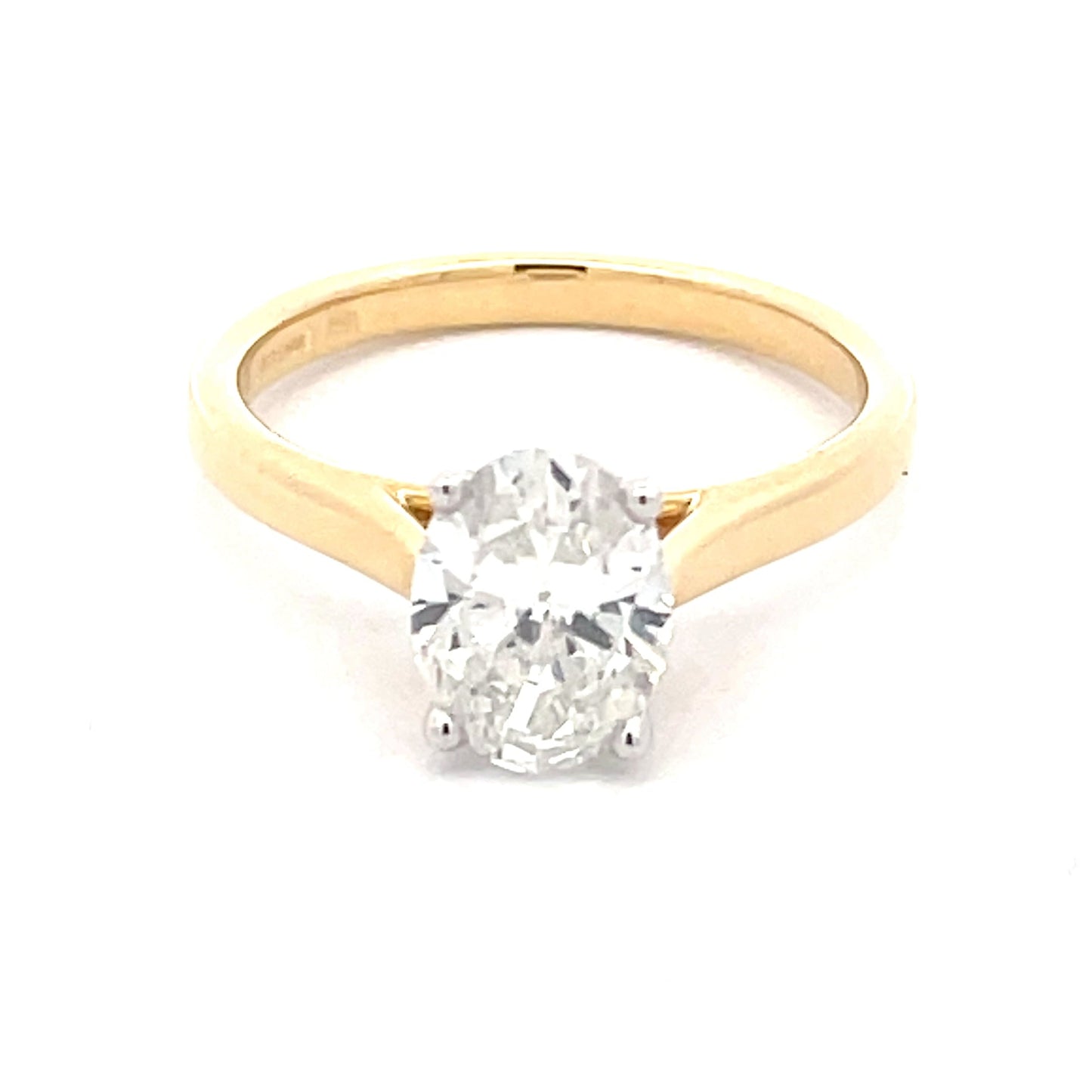Oval Shaped Diamond Solitaire Ring - 1.51cts Gardiner Brothers