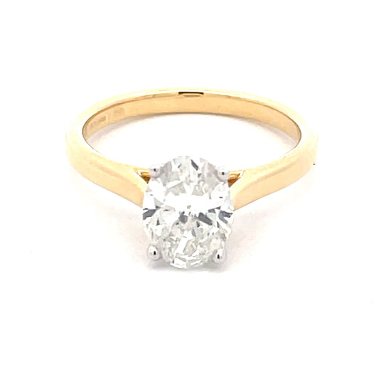 Oval Shaped Diamond Solitaire Ring - 1.51cts  Gardiner Brothers