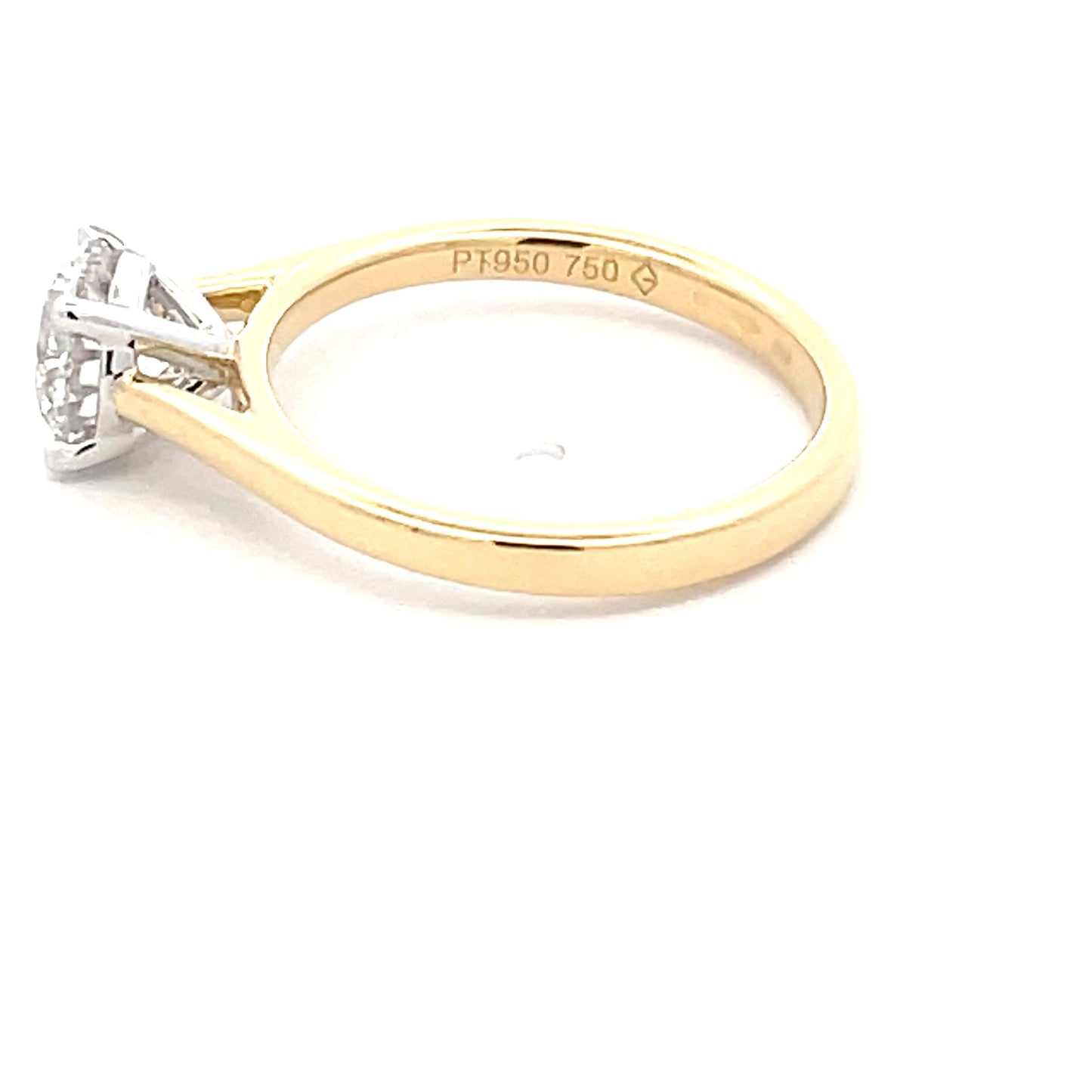 Lab Grown Round Brilliant cut diamond solitaire ring - 1.12cts Gardiner Brothers