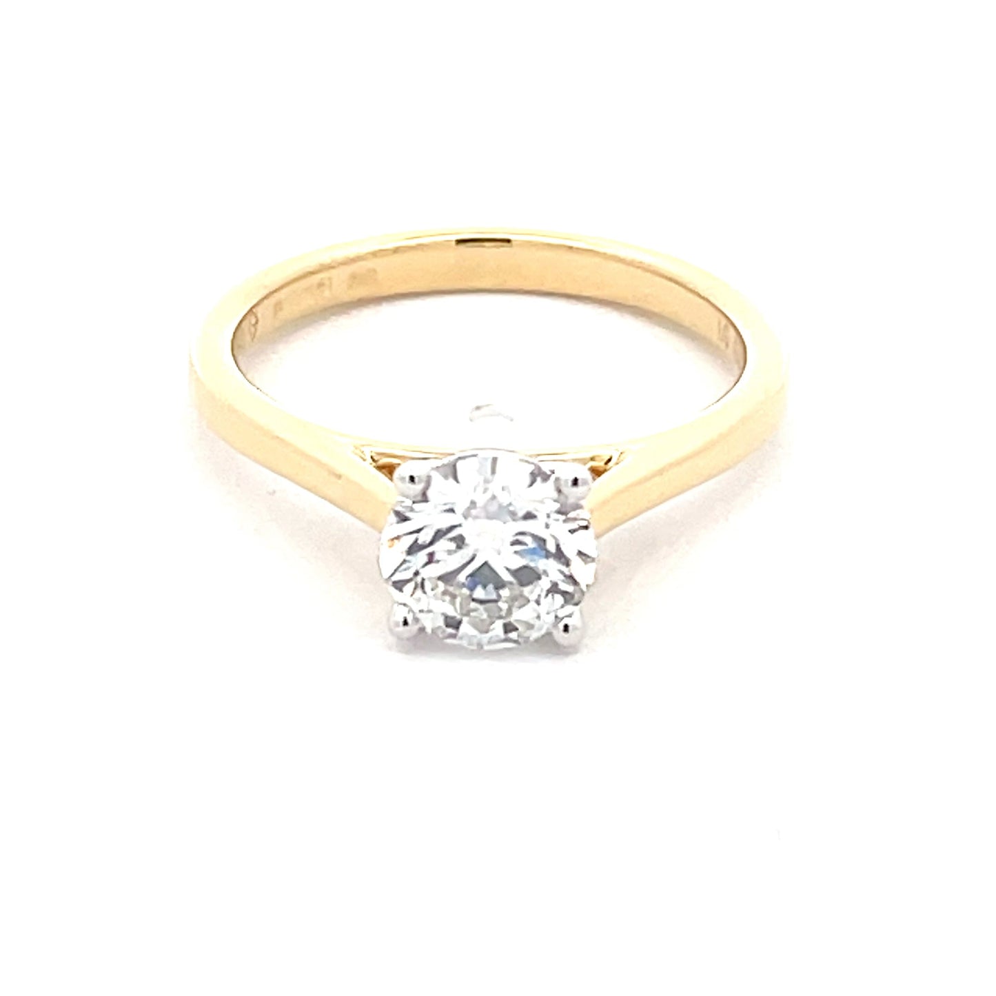 Lab Grown Round Brilliant cut diamond solitaire ring - 1.12cts Gardiner Brothers