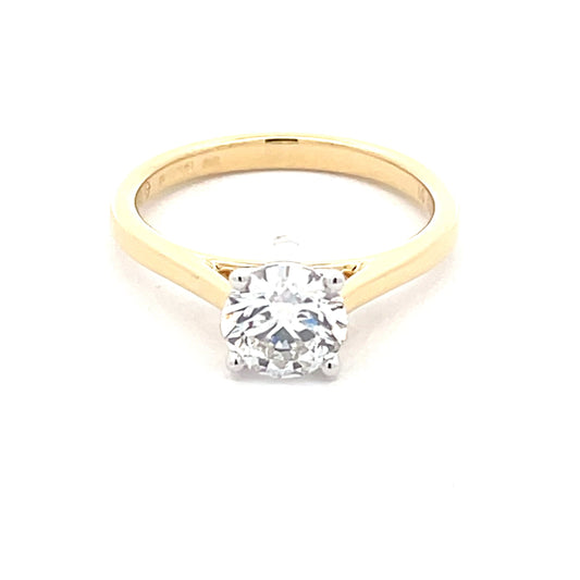 Lab Grown Round Brilliant cut diamond solitaire ring - 1.12cts  Gardiner Brothers