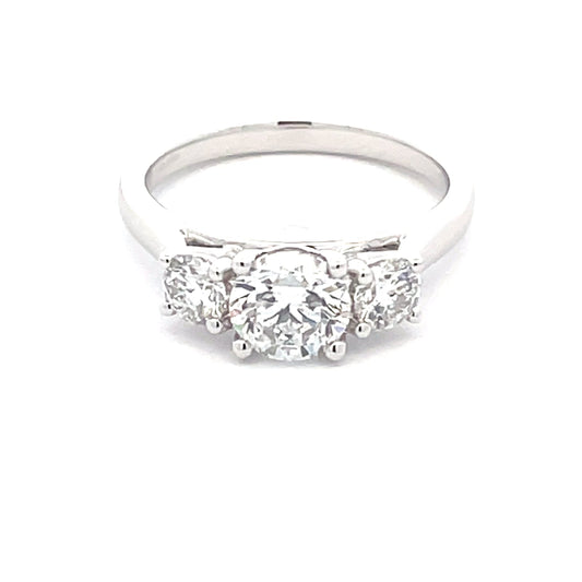 Round Brilliant Cut Diamond 3 Stone Ring - 1.50cts  Gardiner Brothers