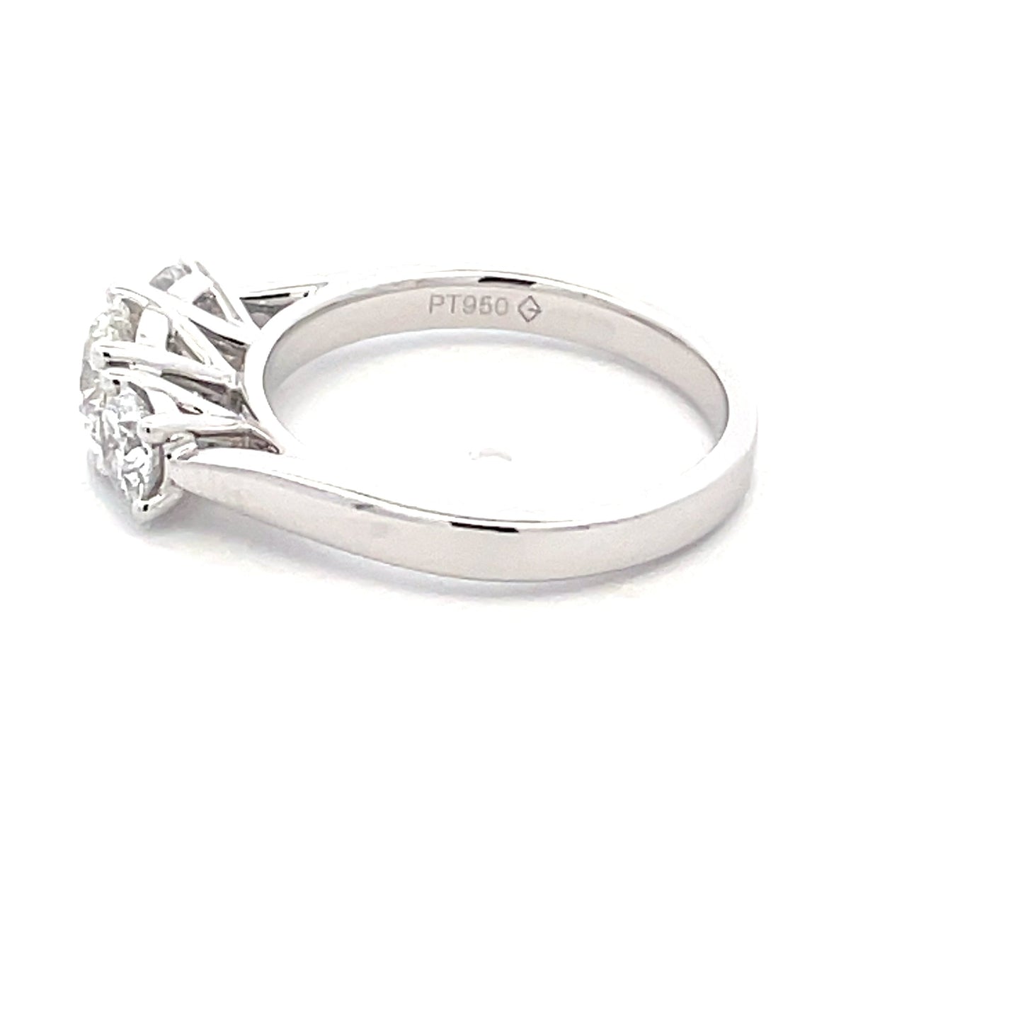 Lab Gown Round Brilliant Cut Diamond 3 Stone ring - 1.33cts Gardiner Brothers