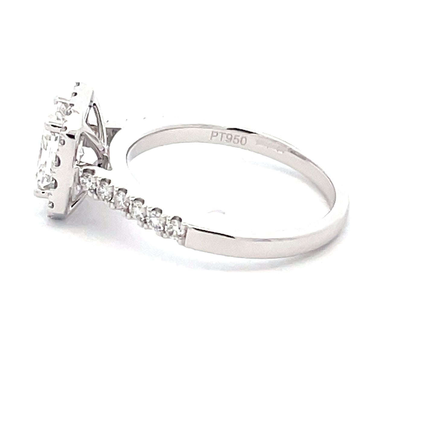 Radiant Cut Diamond Halo Cluster Style Ring - 1.51cts Gardiner Brothers