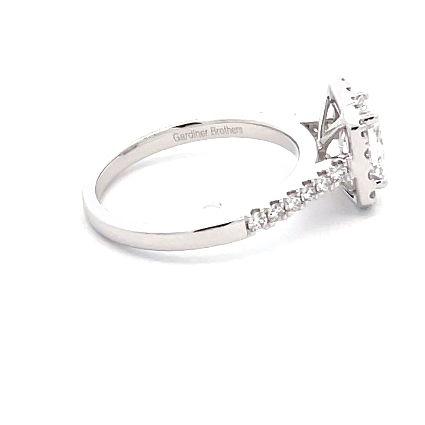 Radiant Cut Diamond Halo Cluster Style Ring - 1.51cts Gardiner Brothers