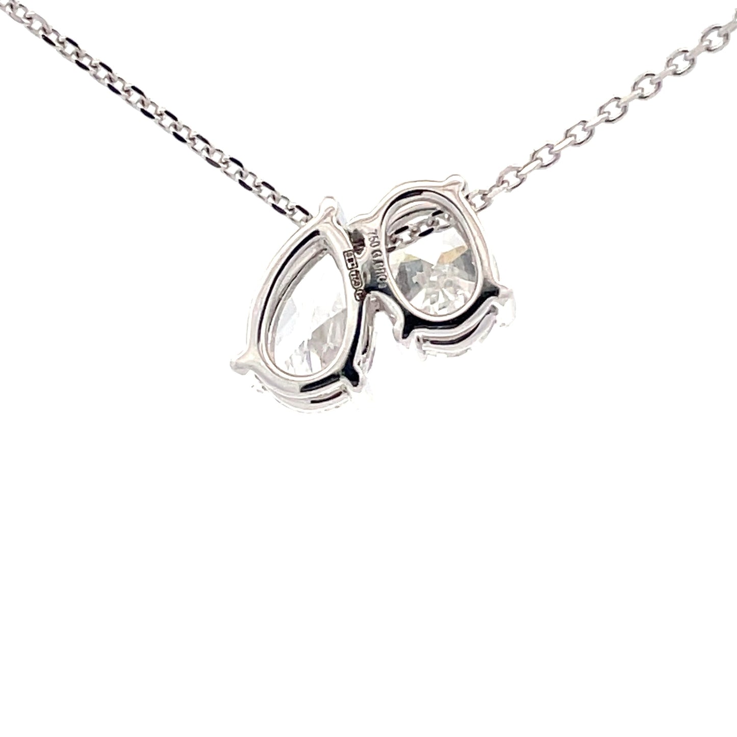 Oval and Pear shaped diamond "Toi et Moi" Style pendant - 1.40cts Gardiner Brothers