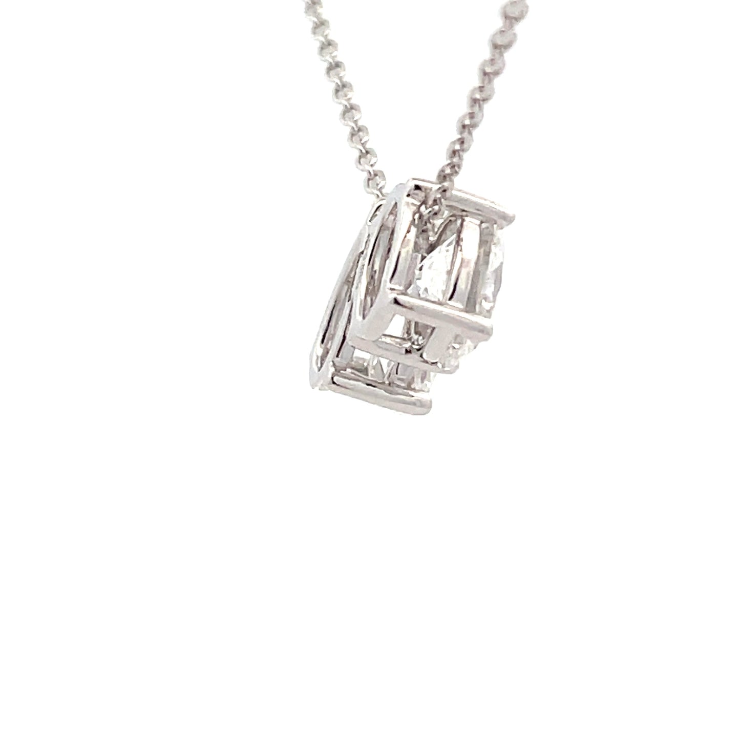 Oval and Pear shaped diamond "Toi et Moi" Style pendant - 1.40cts Gardiner Brothers