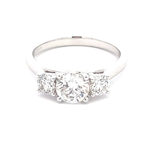 Round Brilliant Cut Diamond 3 Stone Ring - 1.61cts  Gardiner Brothers