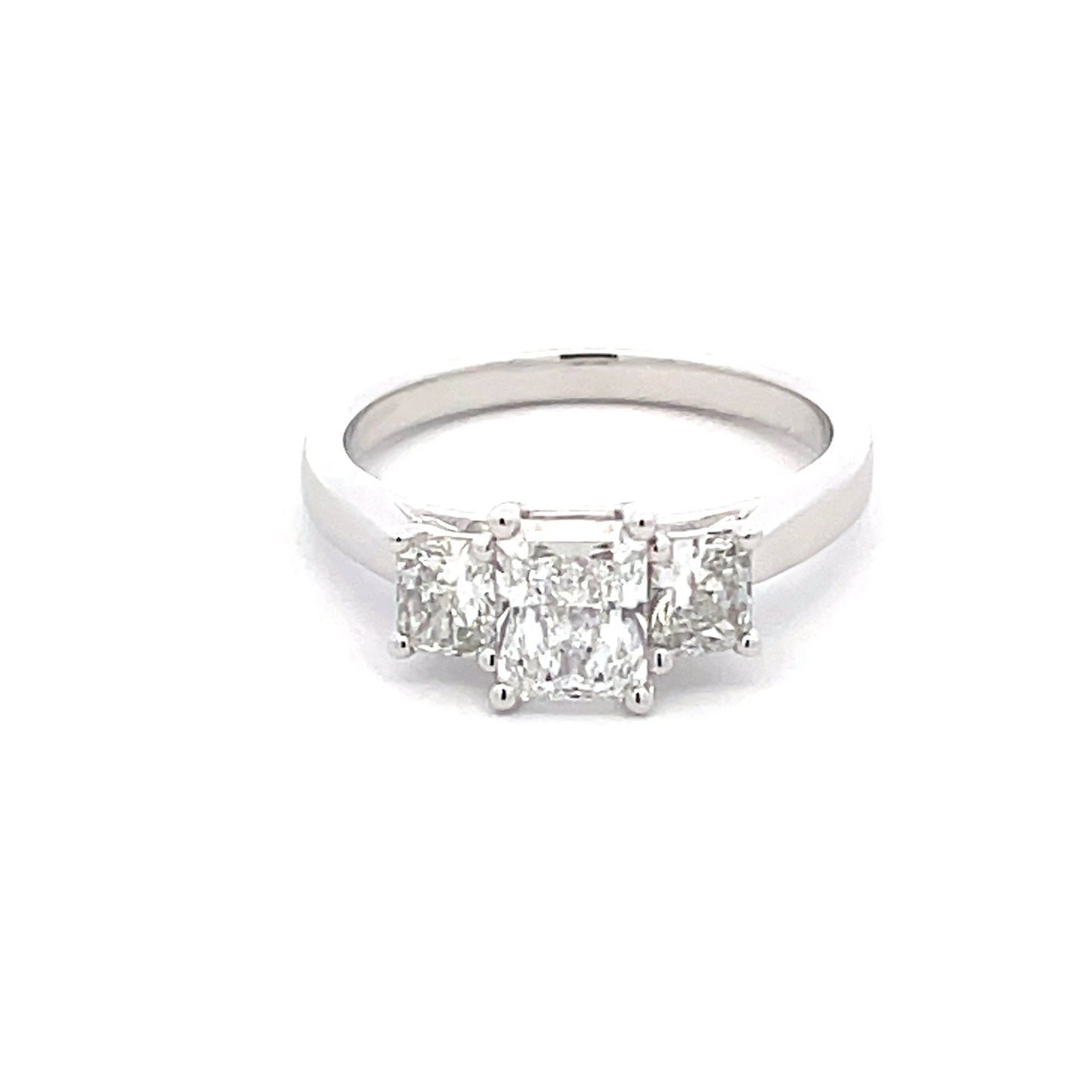 Radiant Cut Diamond 3 Stone Ring - 1.43cts Gardiner Brothers