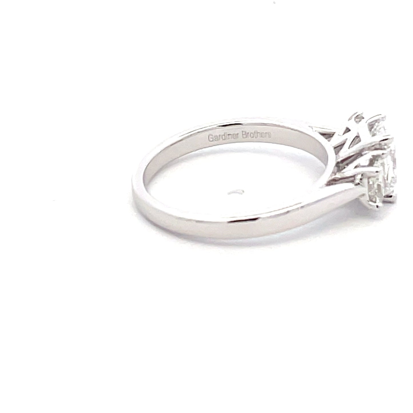 Platinum Radiant Cut Diamond 3 Stone Ring - 1.43cts Gardiner Brothers