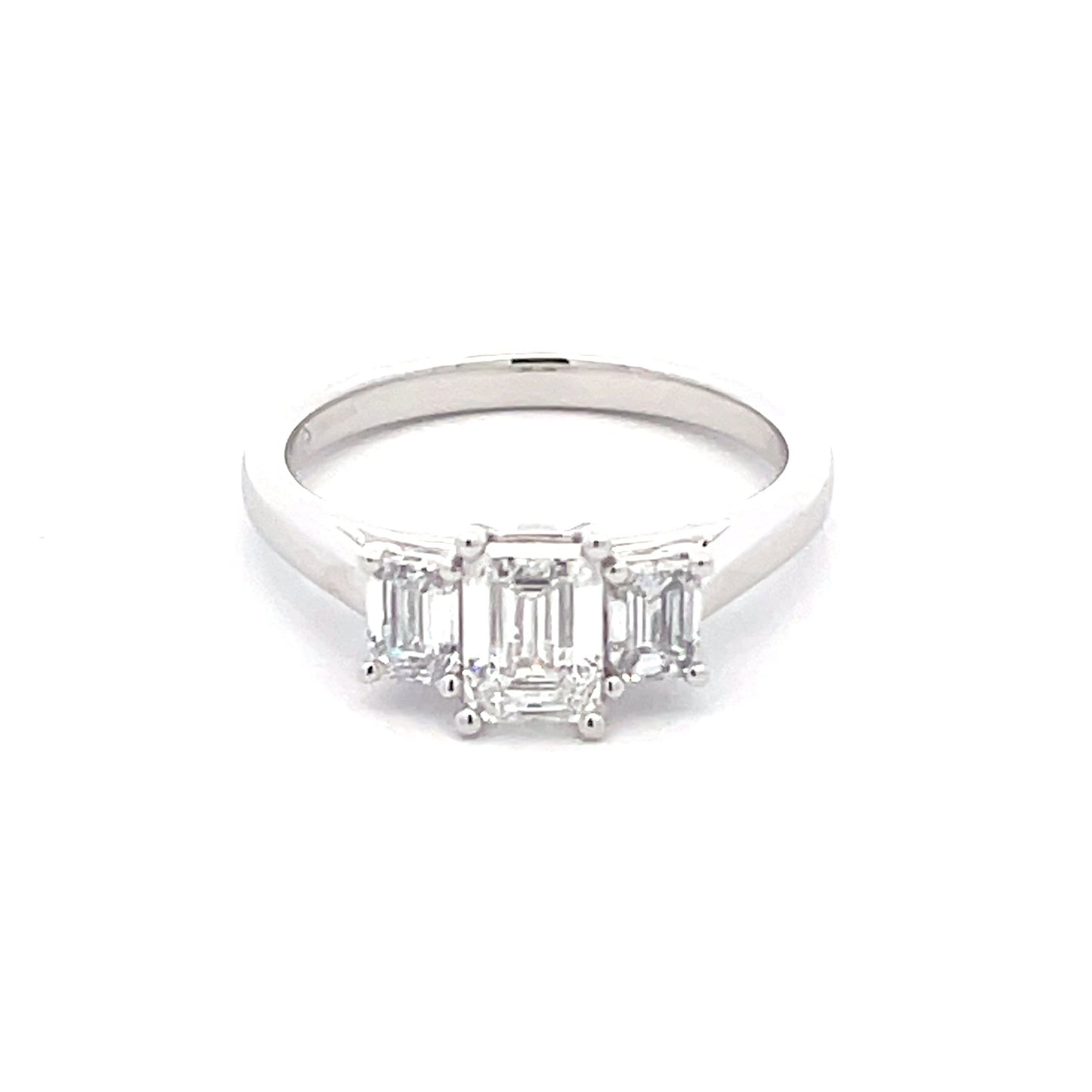 Lab Grown Emerald Cut Diamond 3 Stone Ring - 1.21cts Gardiner Brothers