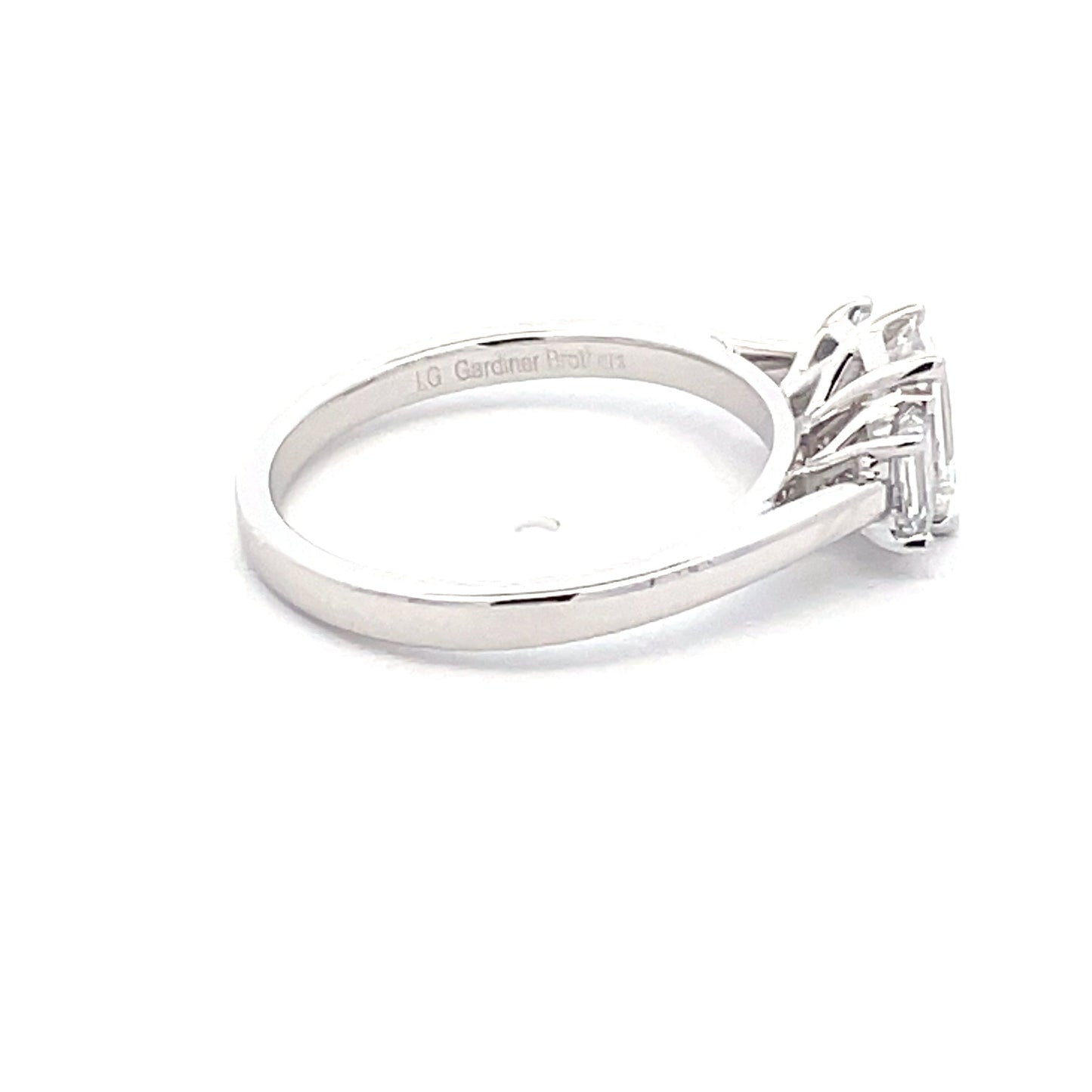 Lab Grown Emerald Cut Diamond 3 Stone Ring - 1.21cts Gardiner Brothers