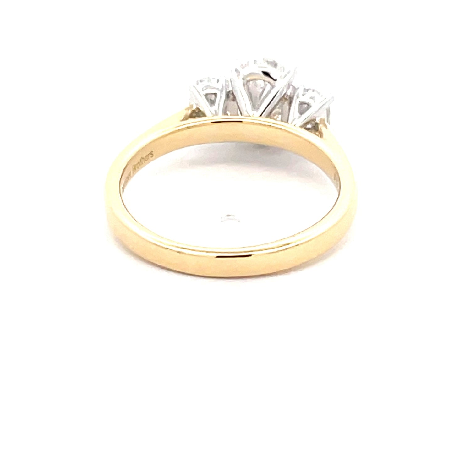 Lab Grown Oval Shaped Diamond 3 Stone ring - 1.41cts Gardiner Brothers