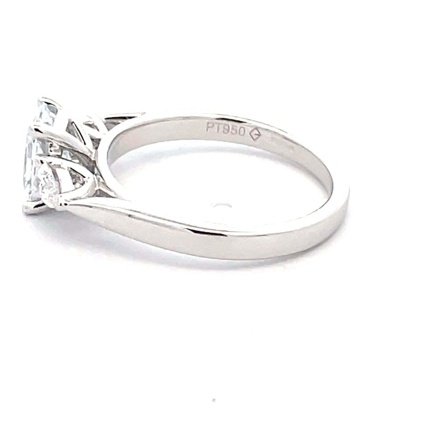 Lab Grown Radiant and Pear Shaped Daimond 3 Stone Ring - 1.30cts Gardiner Brothers