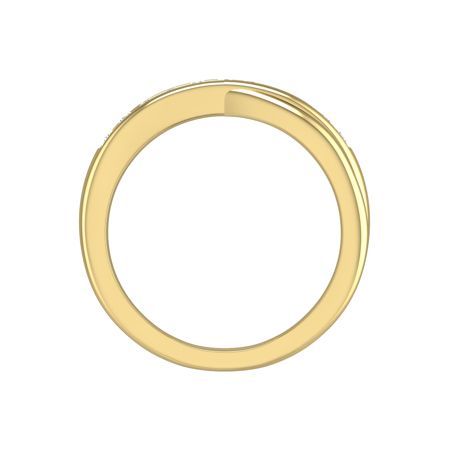 Round Brilliant Cut, Cross-over Diamond Wedding Band gardiner-brothers