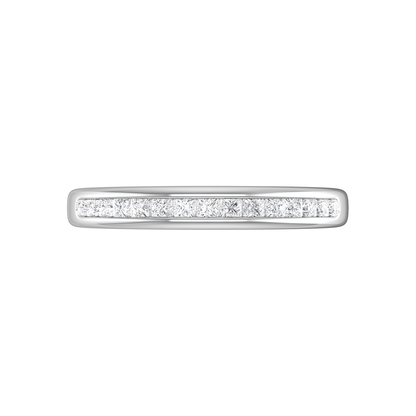 Princess Cut 15 stone Diamond Set Wedding Band gardiner-brothers