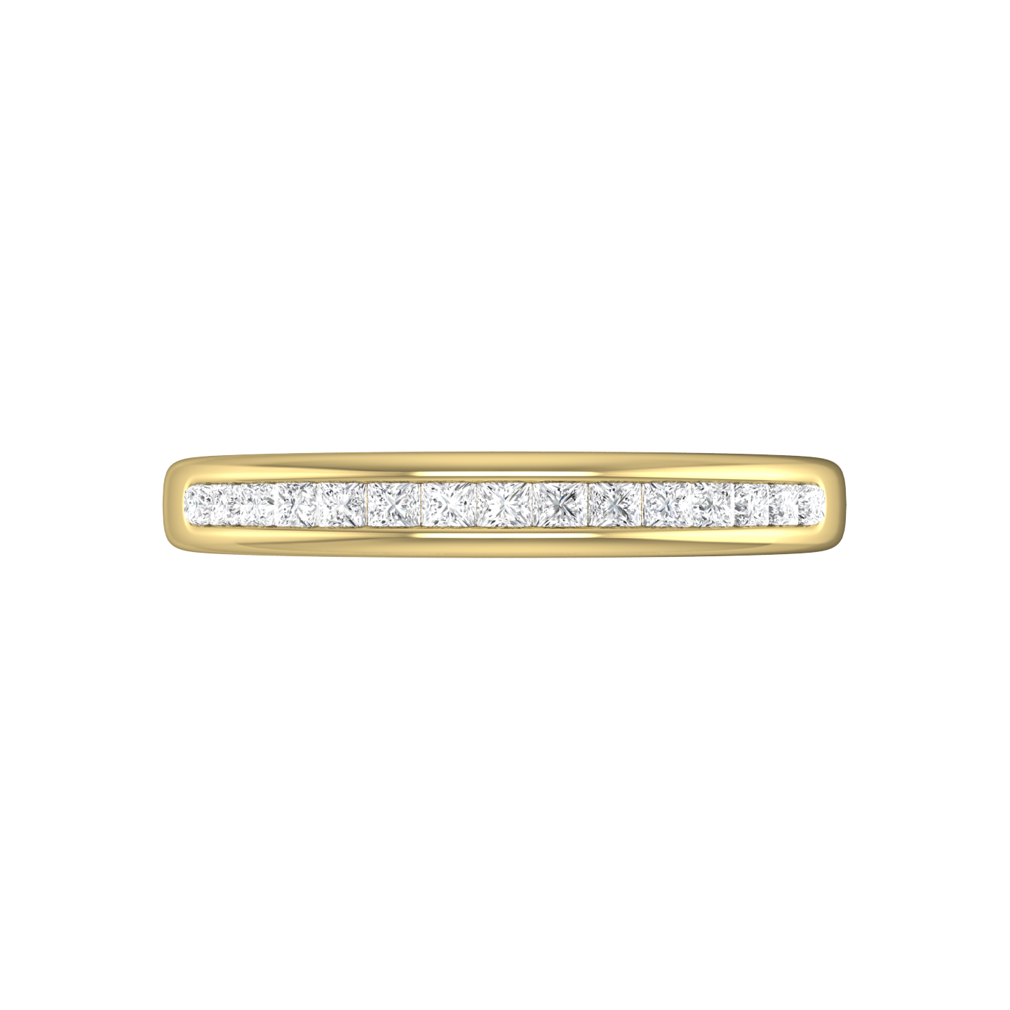 Princess Cut 15 stone Diamond Set Wedding Band gardiner-brothers