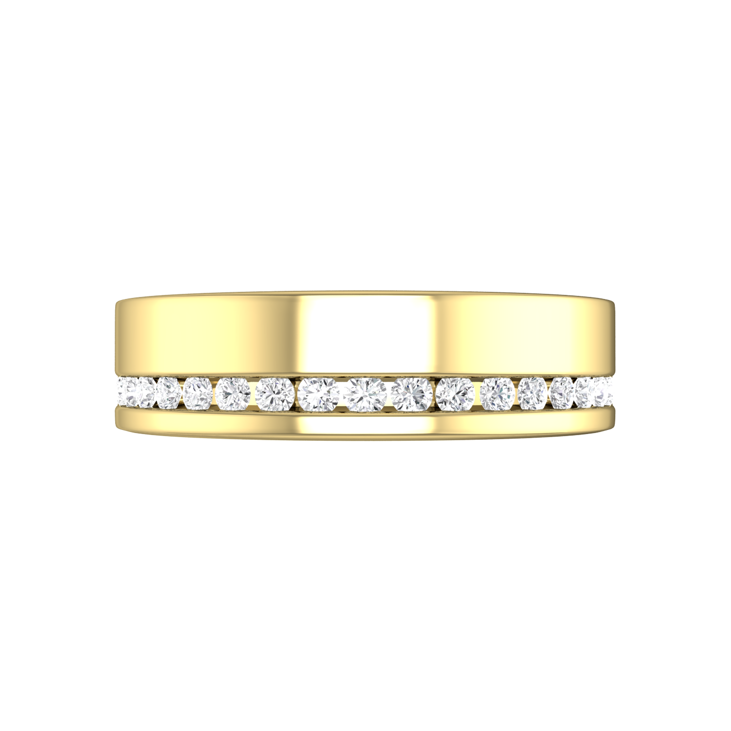 Half Set Round Brilliant Cut Diamond Wedding Band gardiner-brothers