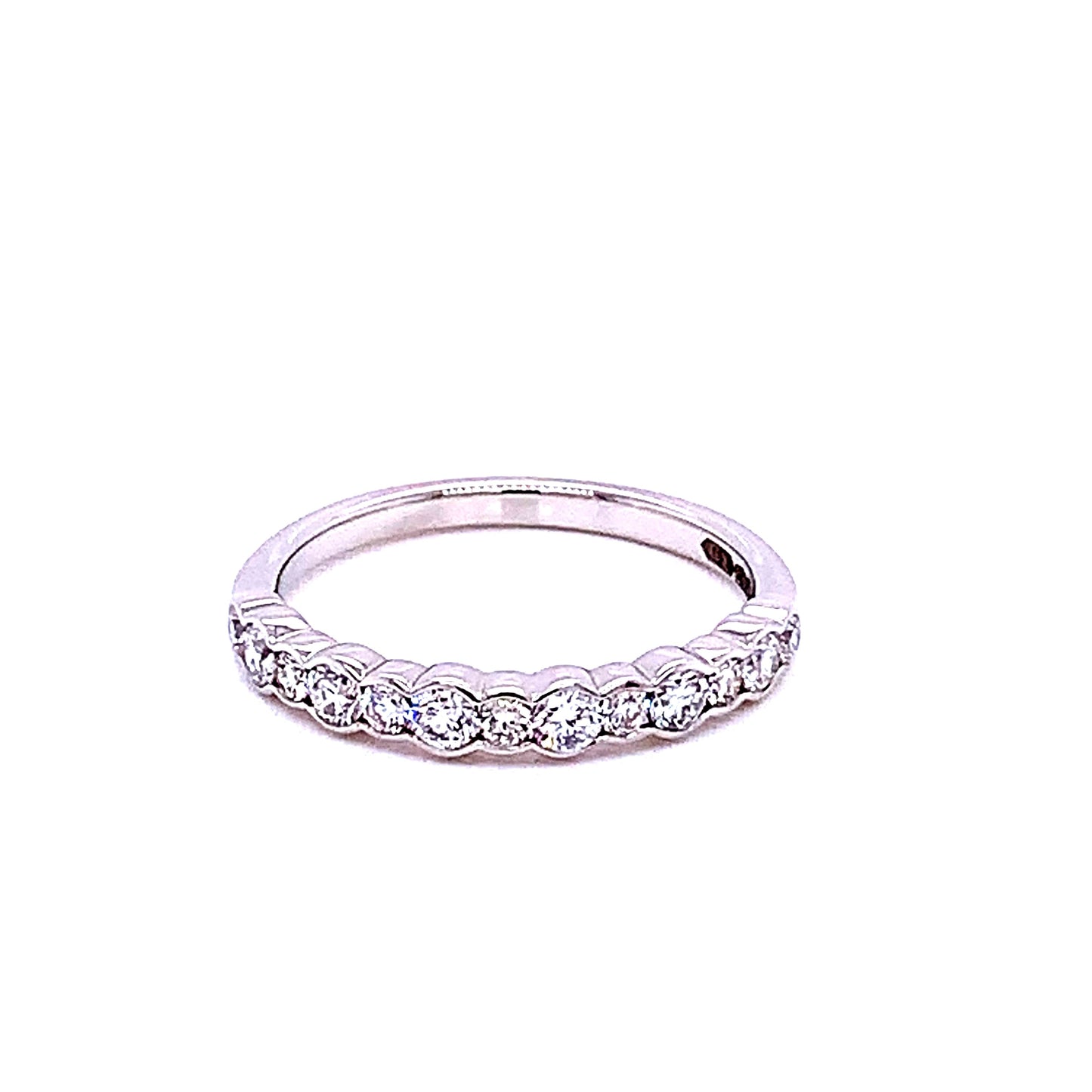 Round Brilliant Cut Rub-over Style Diamond Eternity Ring Gardiner Brothers