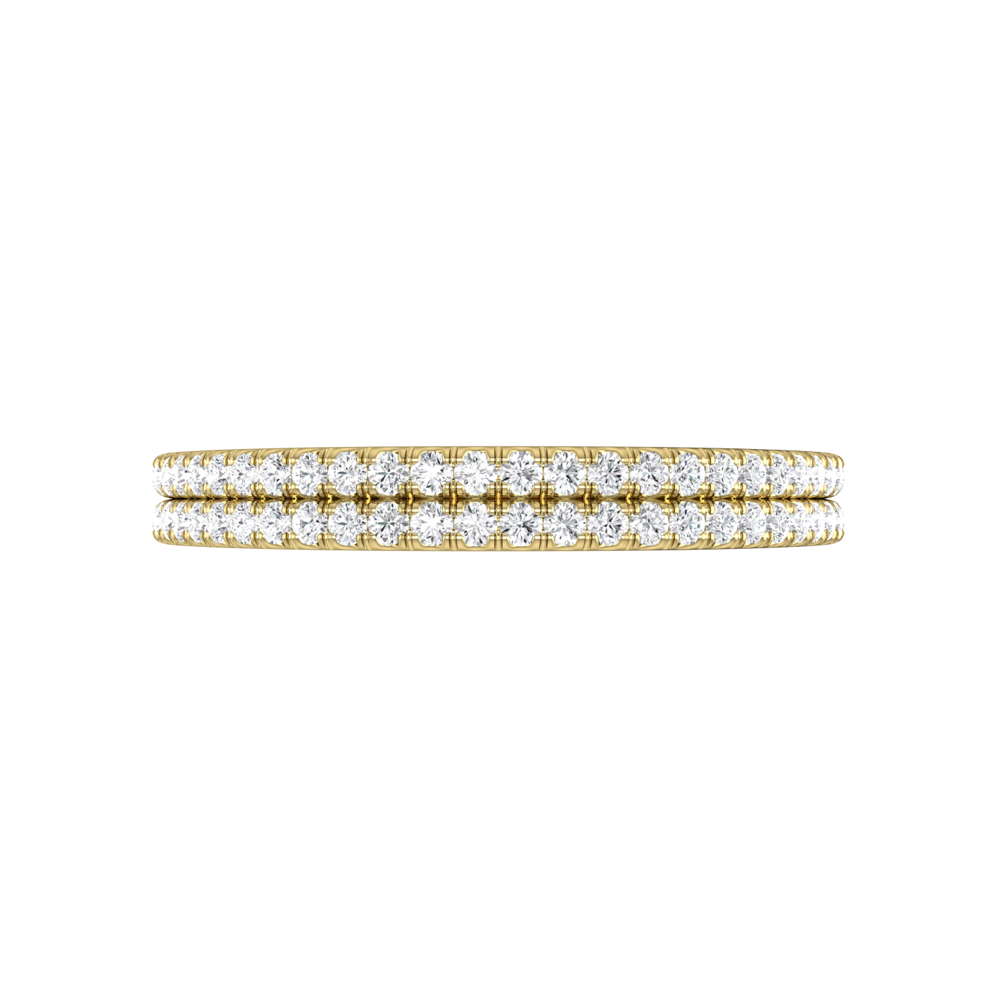 Double Row Round Brilliant Cut Diamond Wedding Band gardiner-brothers