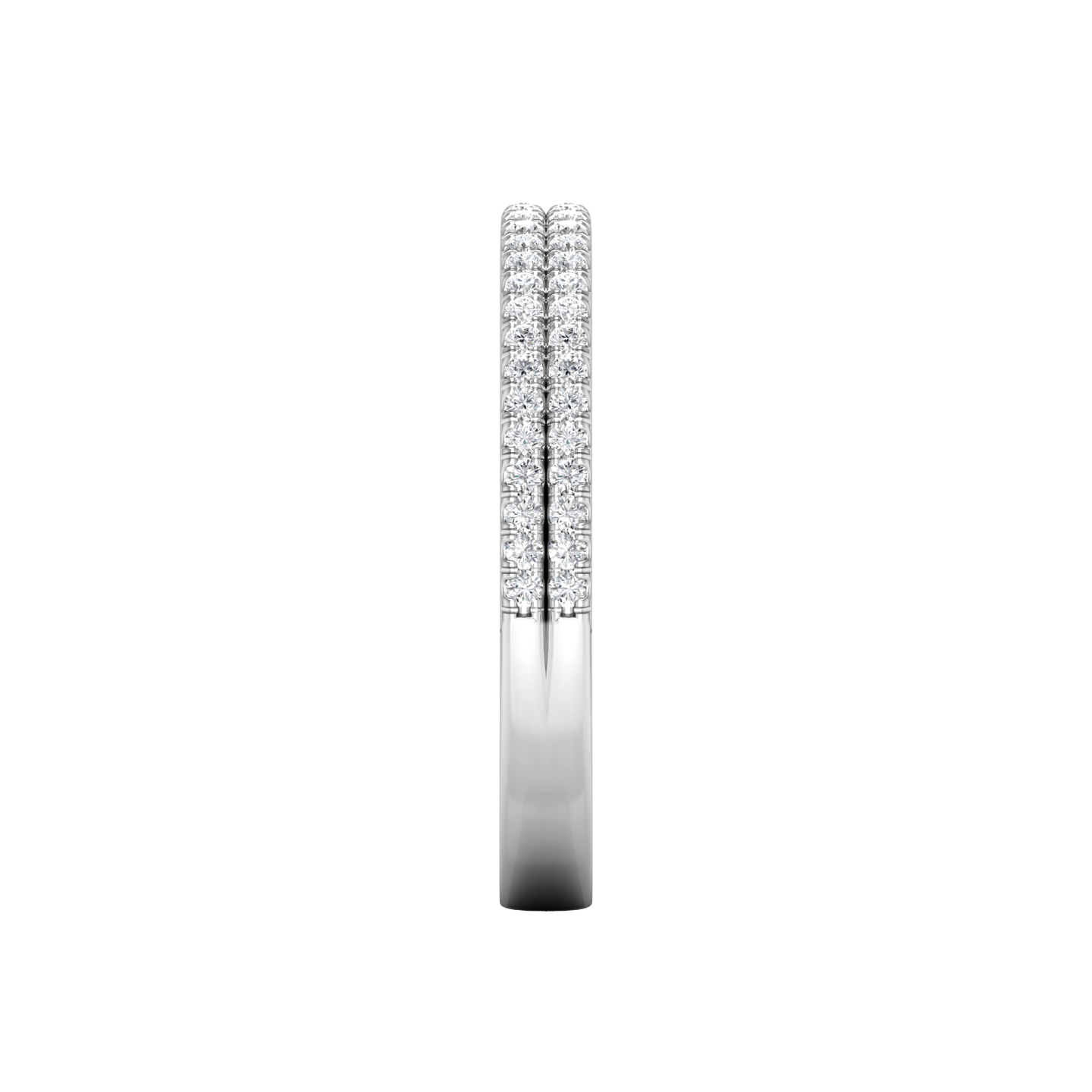 Double Row Round Brilliant Cut Diamond Wedding Band gardiner-brothers