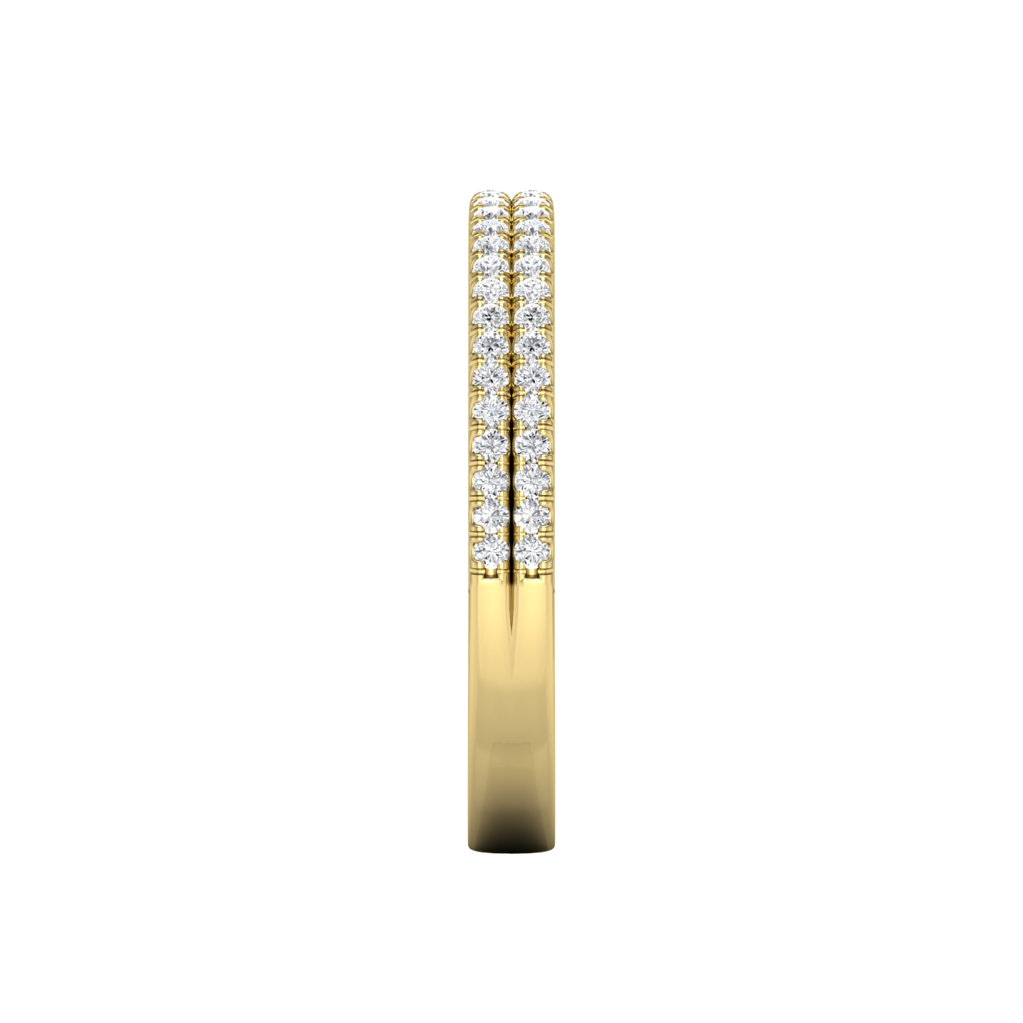 Double Row Round Brilliant Cut Diamond Wedding Band gardiner-brothers