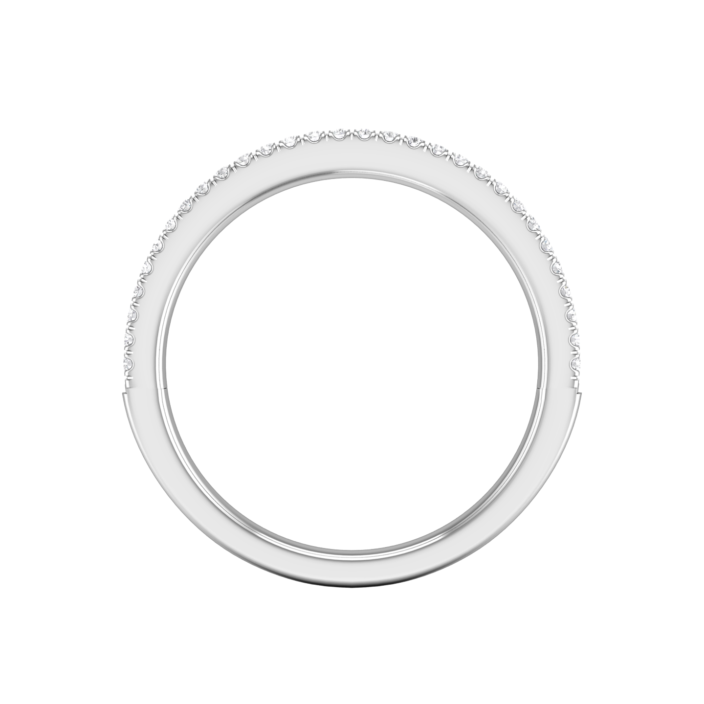 Double Row Round Brilliant Cut Diamond Wedding Band gardiner-brothers