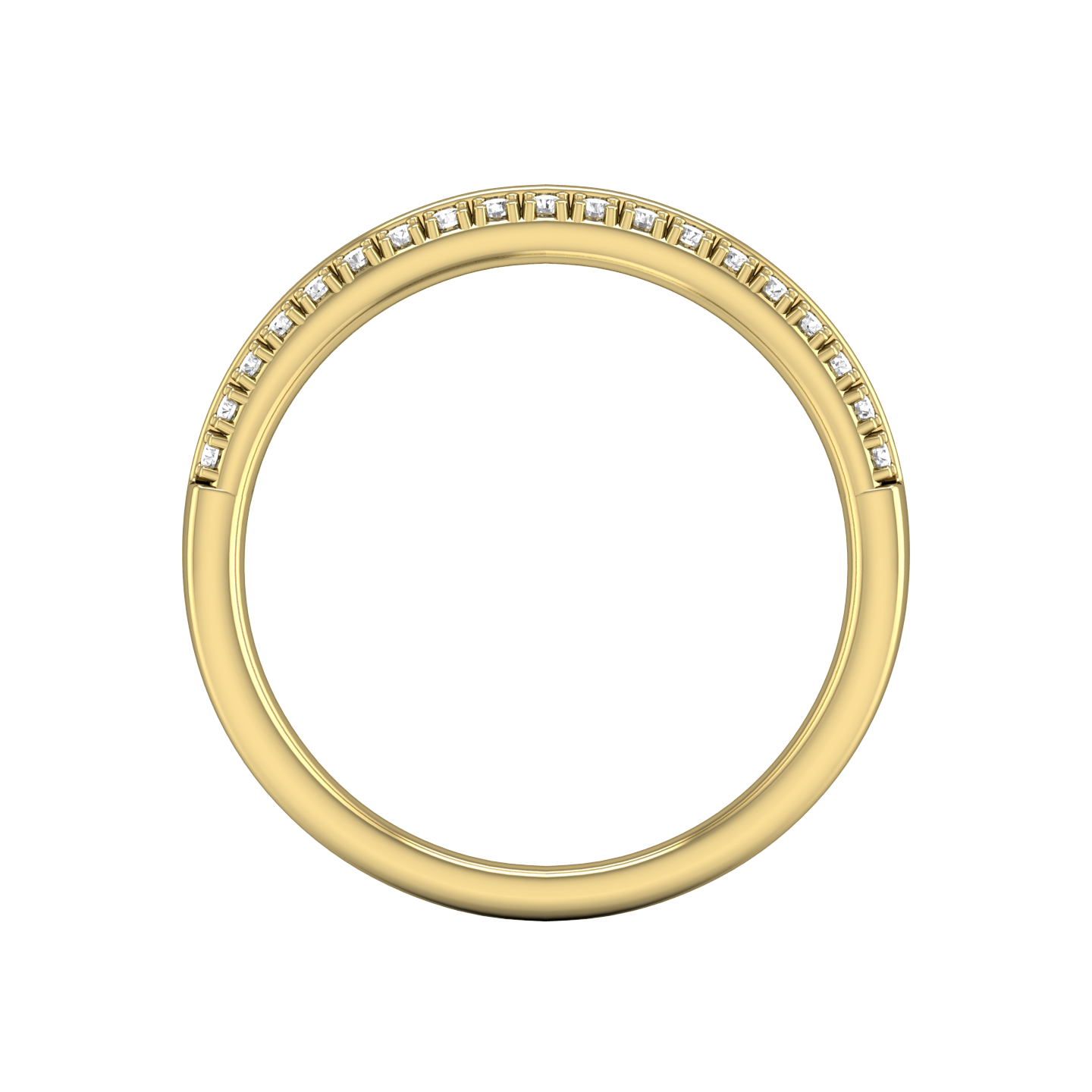 Double Row Round Brilliant Cut Diamond Wedding Band gardiner-brothers