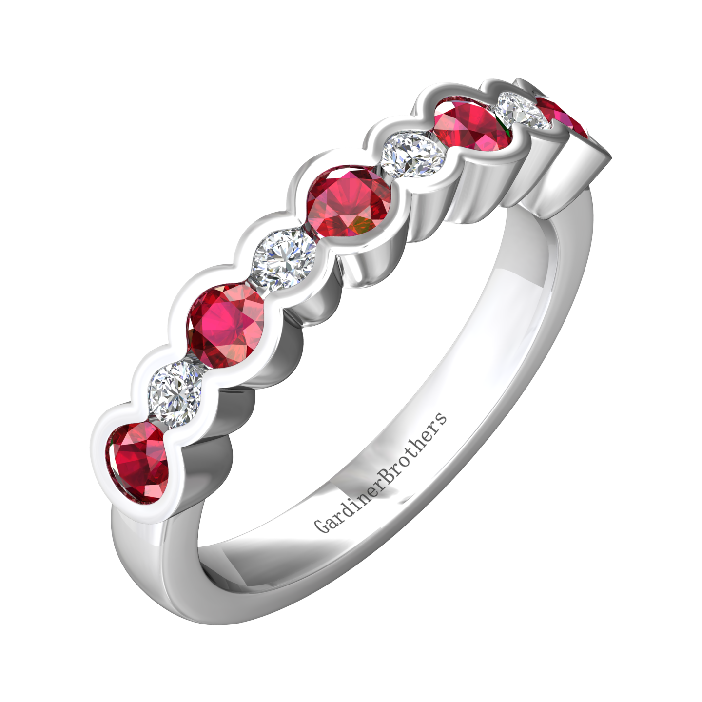 Eclipse Collection Ruby and Diamond Ring  Gardiner Brothers