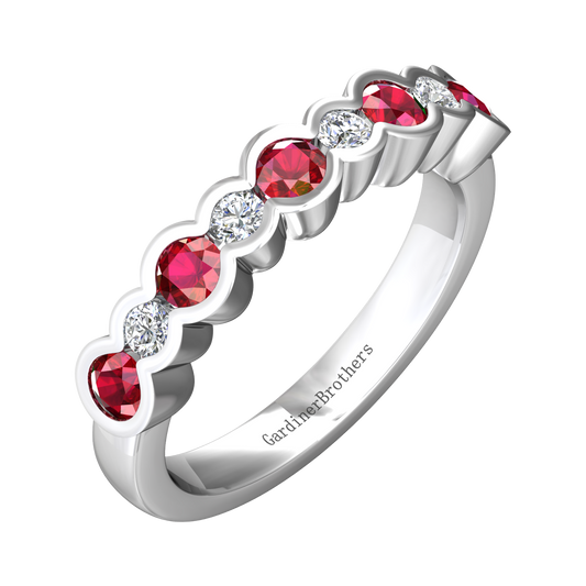 Eclipse Collection Ruby and Diamond Ring  Gardiner Brothers