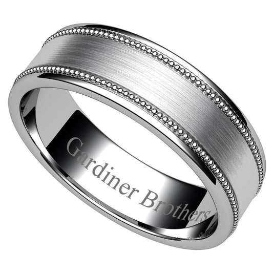 Patterned Wedding Ring  Gardiner Brothers