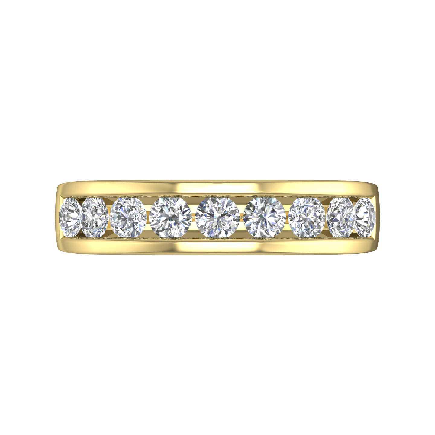 Round Brilliant Cut 9 Stone Diamond Set Wedding Band gardiner-brothers