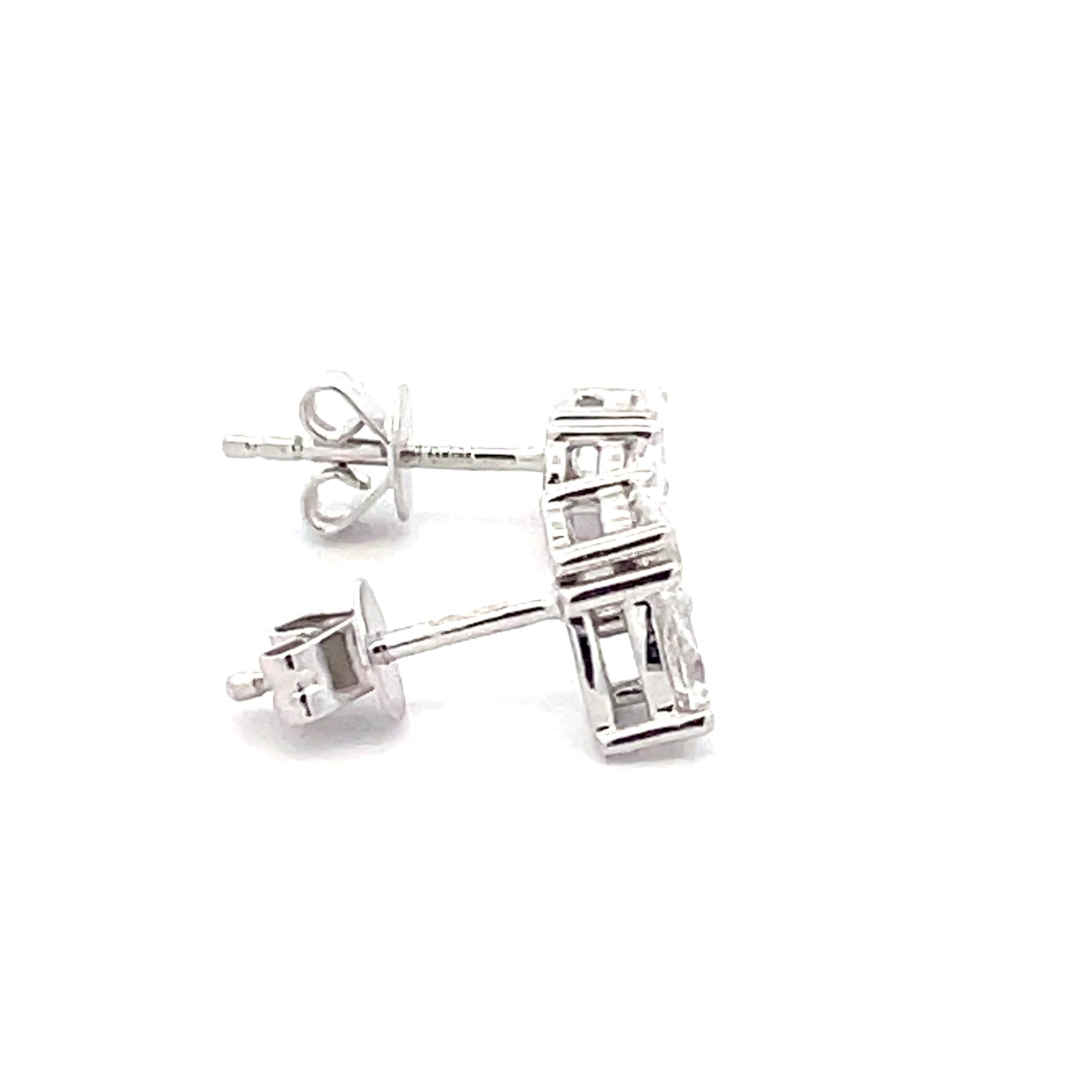 Oval and Pear "Toi et Moi" style Diamond earrings - 0.76cts Gardiner Brothers