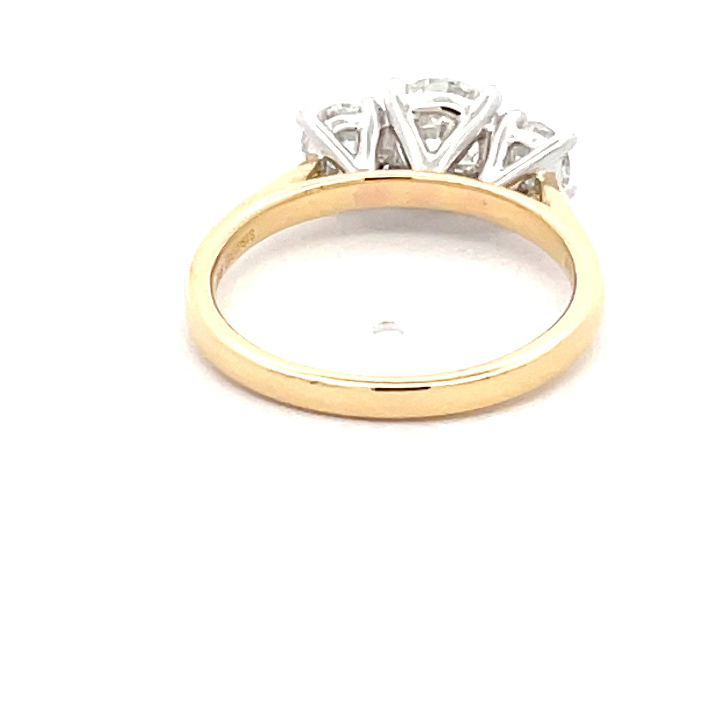 Round brilliant cut diamond 3 stone ring - 1.50cts Gardiner Brothers