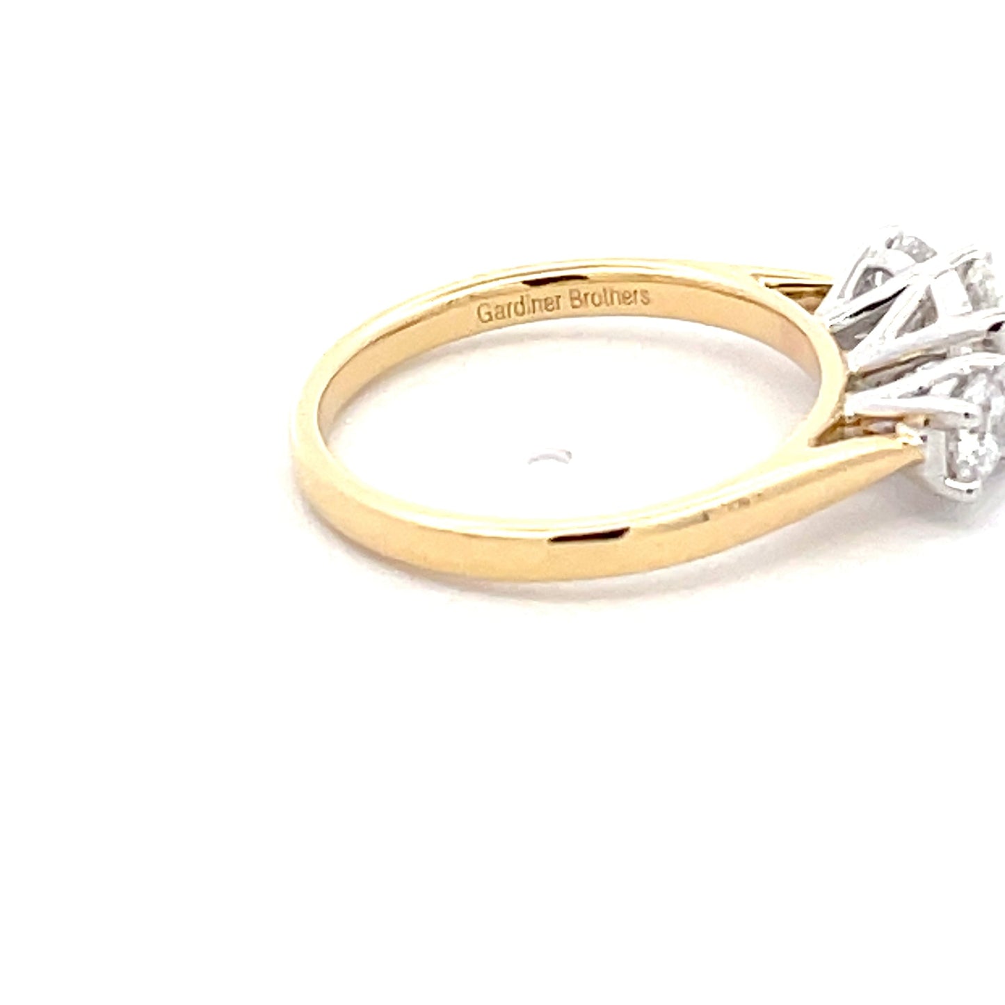Round brilliant cut diamond 3 stone ring - 1.50cts Gardiner Brothers