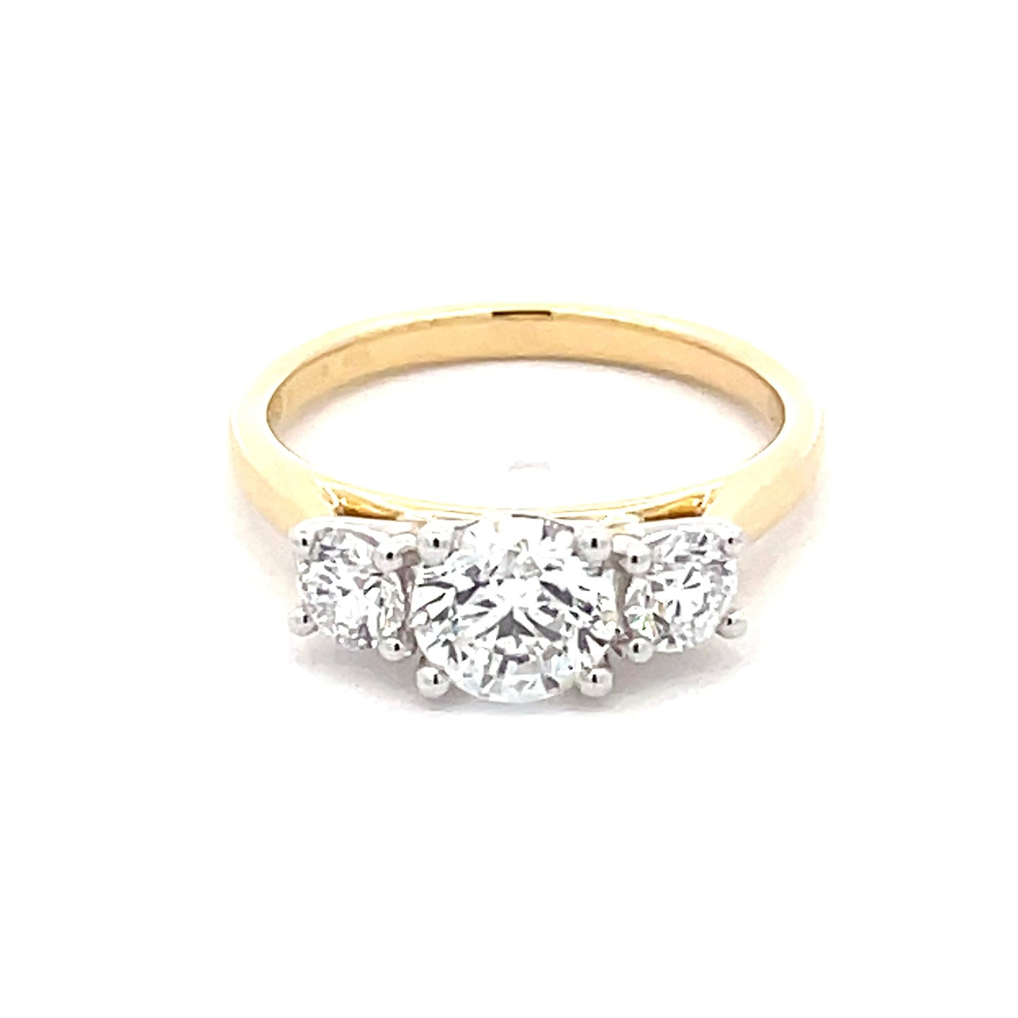 Round brilliant cut diamond 3 stone ring - 1.50cts Gardiner Brothers