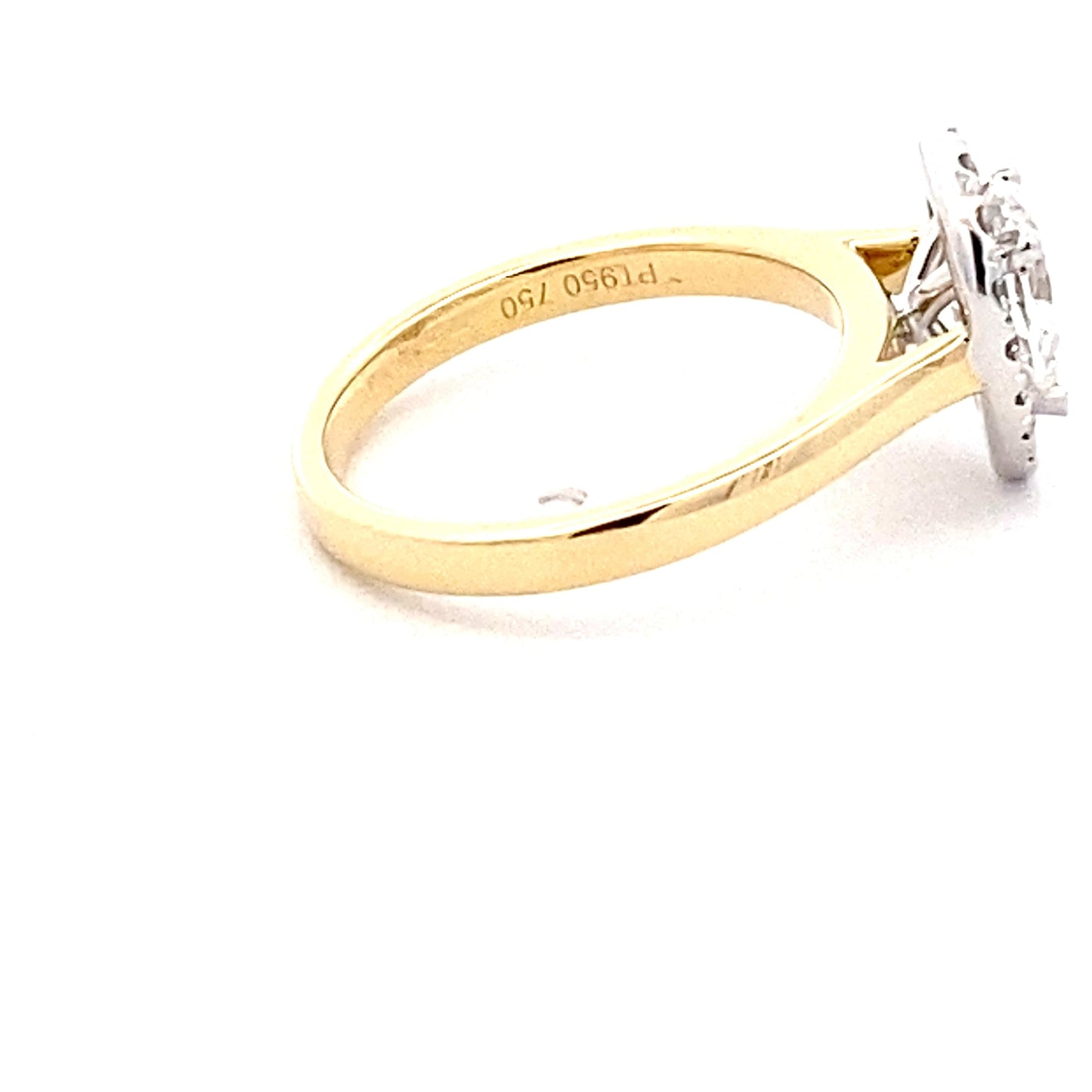 Yellow Gold Pear Shaped Diamond Halo Style Ring - 1.20cts Gardiner Brothers