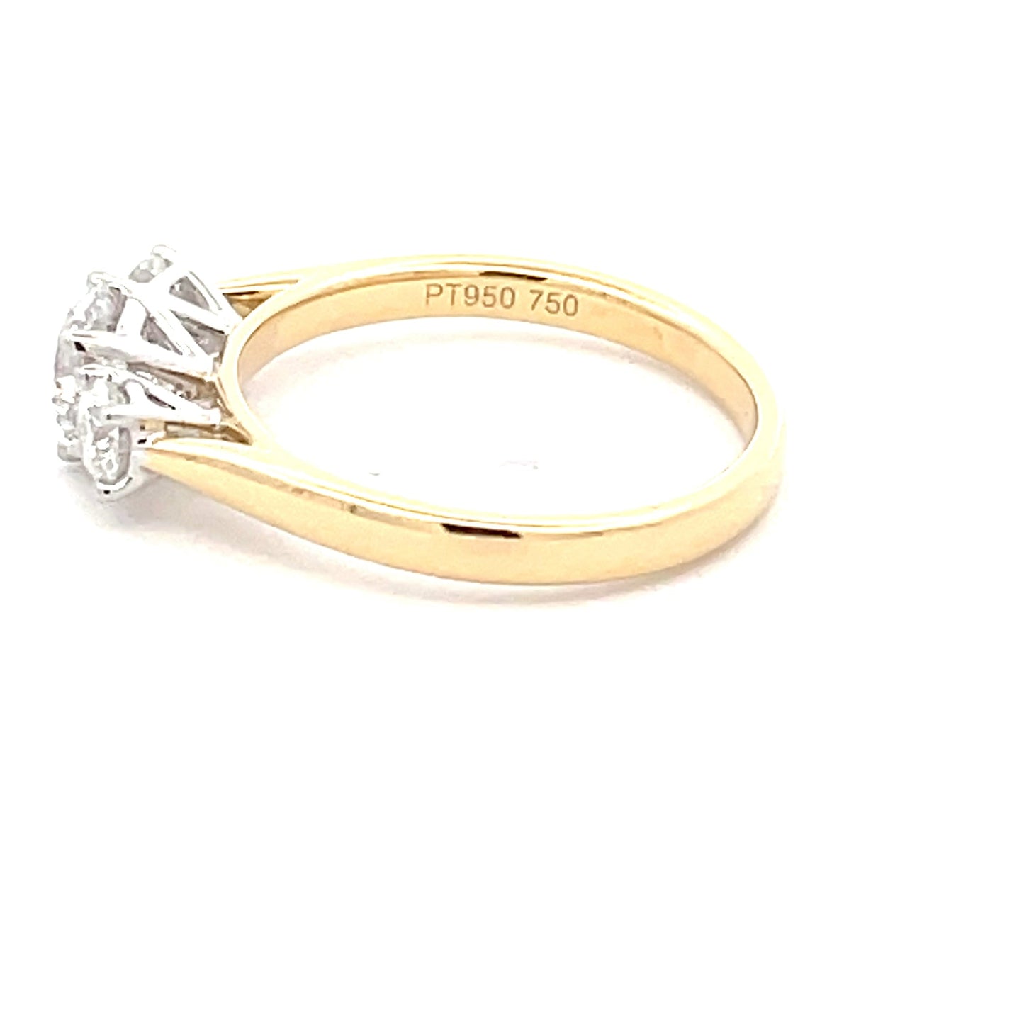 Round brilliant cut diamond 3 stone ring - 1.15cts Gardiner Brothers