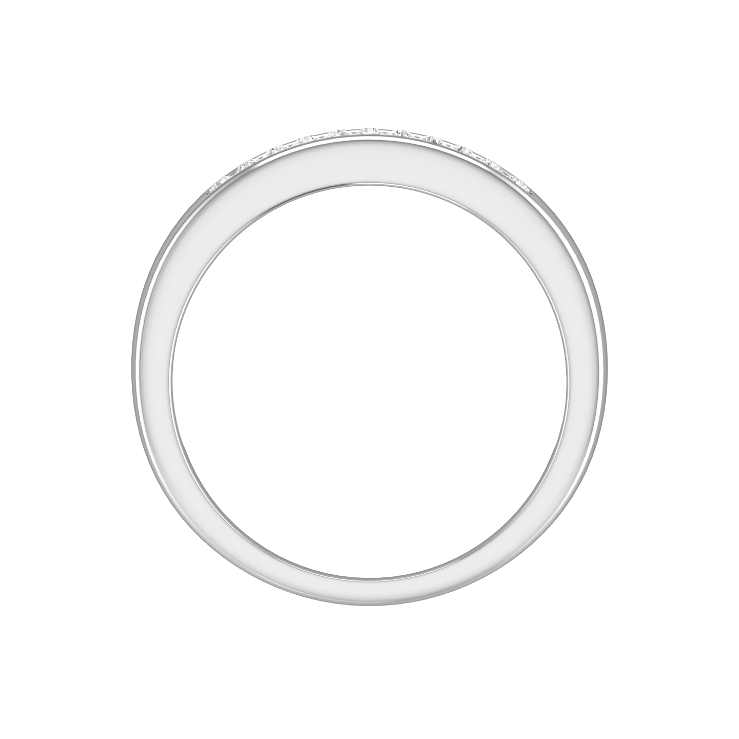 Round Brilliant Cut, Double Row Diamond Wedding Band gardiner-brothers
