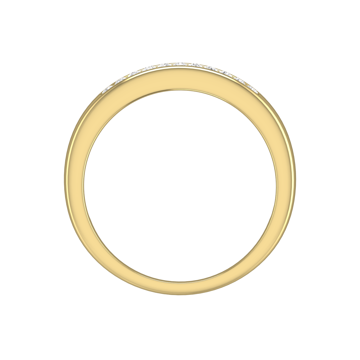 Round Brilliant Cut, Double Row Diamond Wedding Band gardiner-brothers