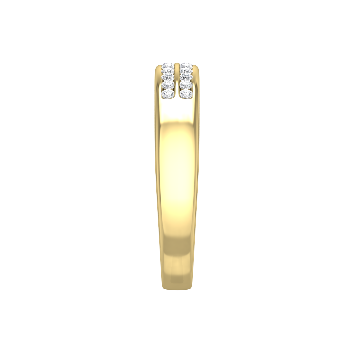 Round Brilliant Cut, Double Row Diamond Wedding Band gardiner-brothers
