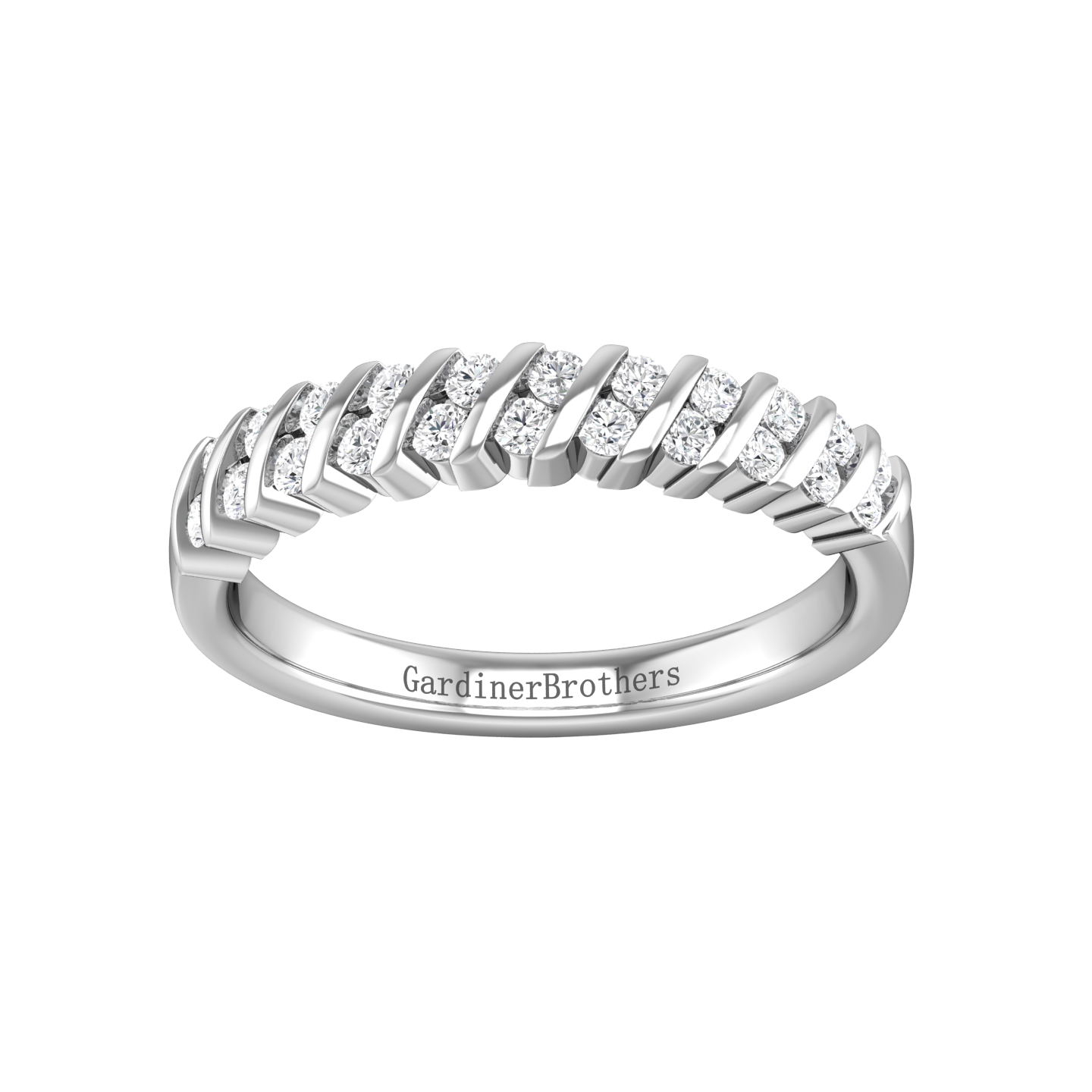 Round Brilliant Cut Diamond Wedding Band gardiner-brothers