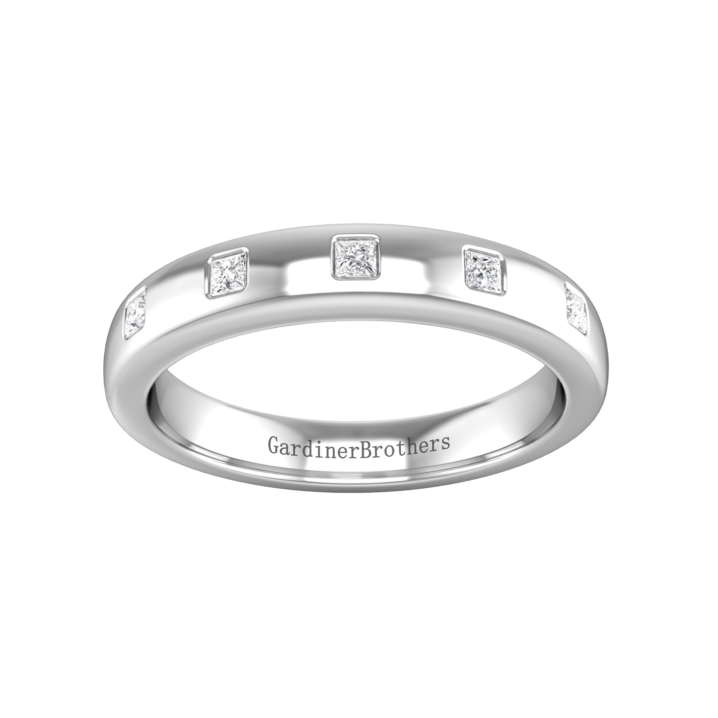 Princess Cut Diamond Wedding Band gardiner-brothers