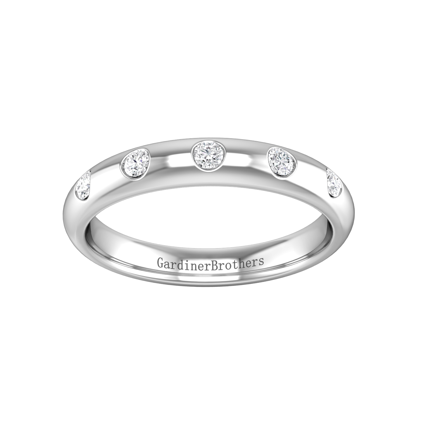 Round Brilliant Cut Diamond Wedding Band gardiner-brothers