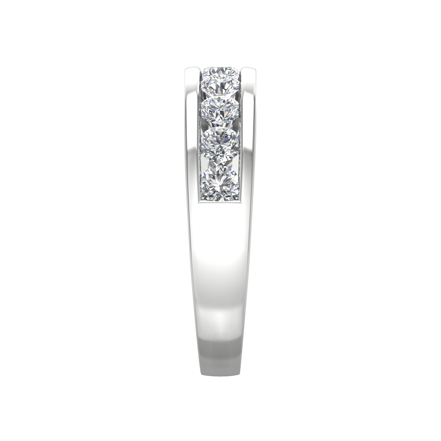 Round Brilliant Cut 9 Stone Diamond Set Wedding Band gardiner-brothers